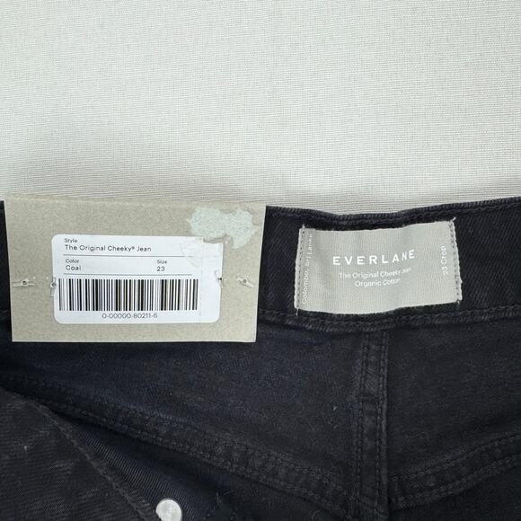 Everlane Women's The Original Cheeky Straight Leg Jean Size 23 Crop Washed Black - Picture 5 of 16